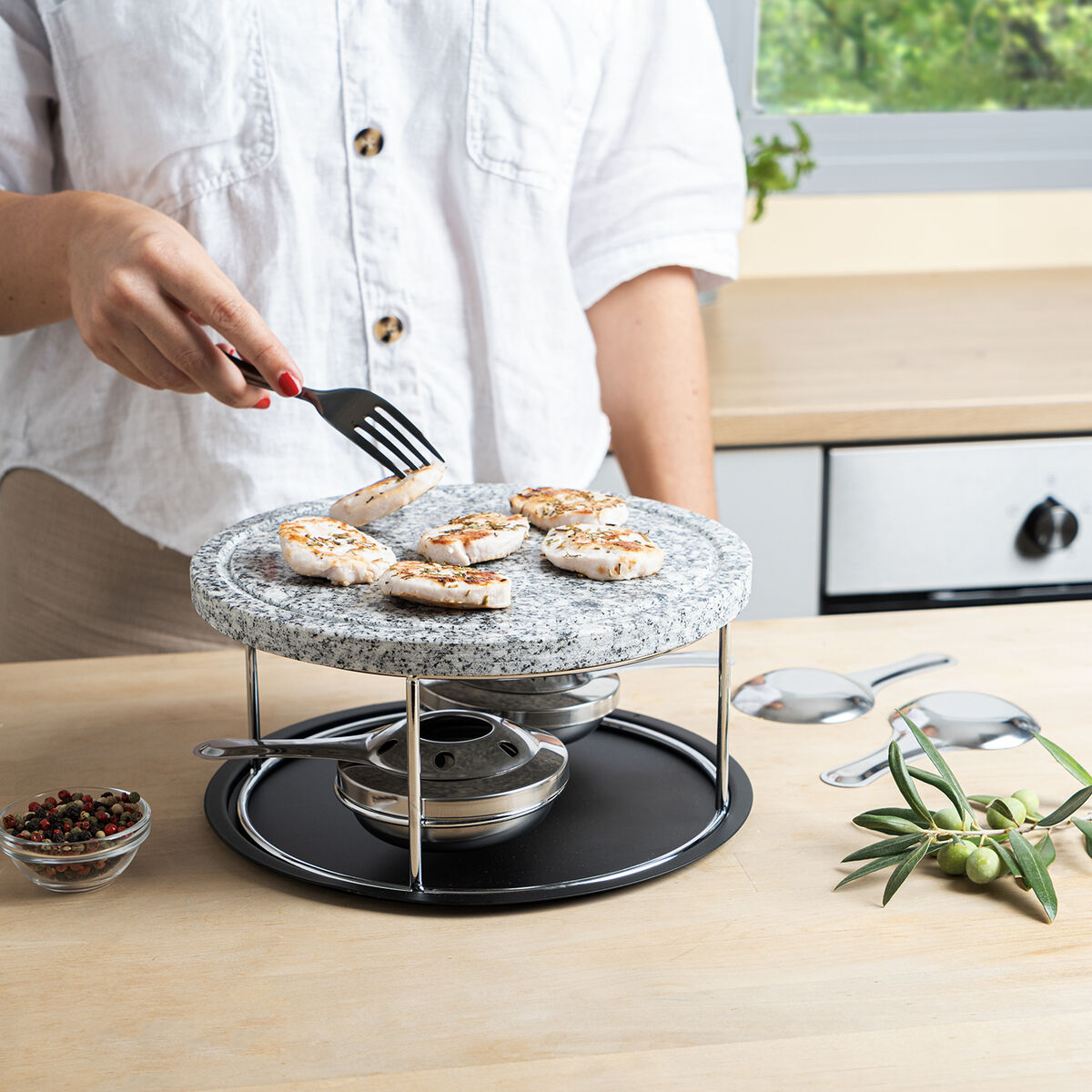 Stengrill Quid Naturalia Sort 23 x 13 cm (2 enheder)
